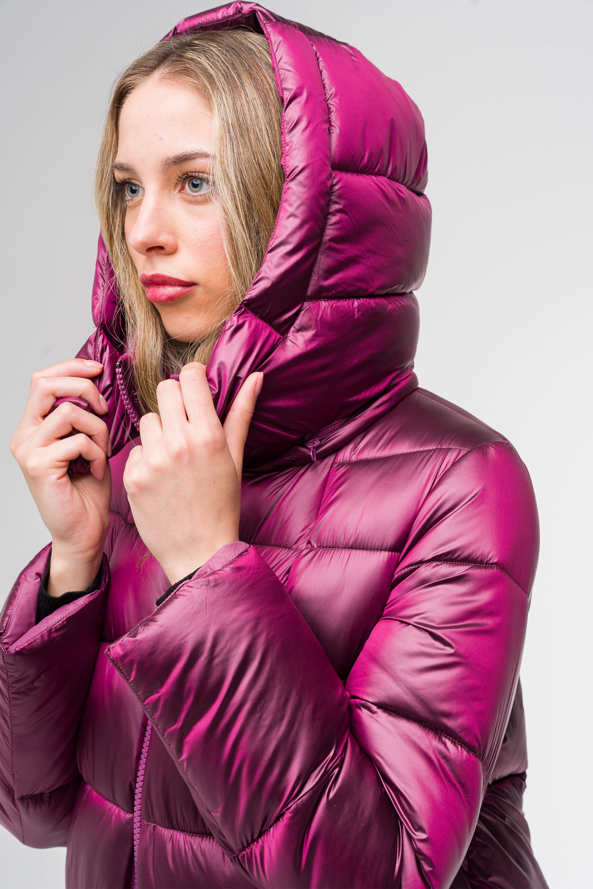 Quilted jacket with hood