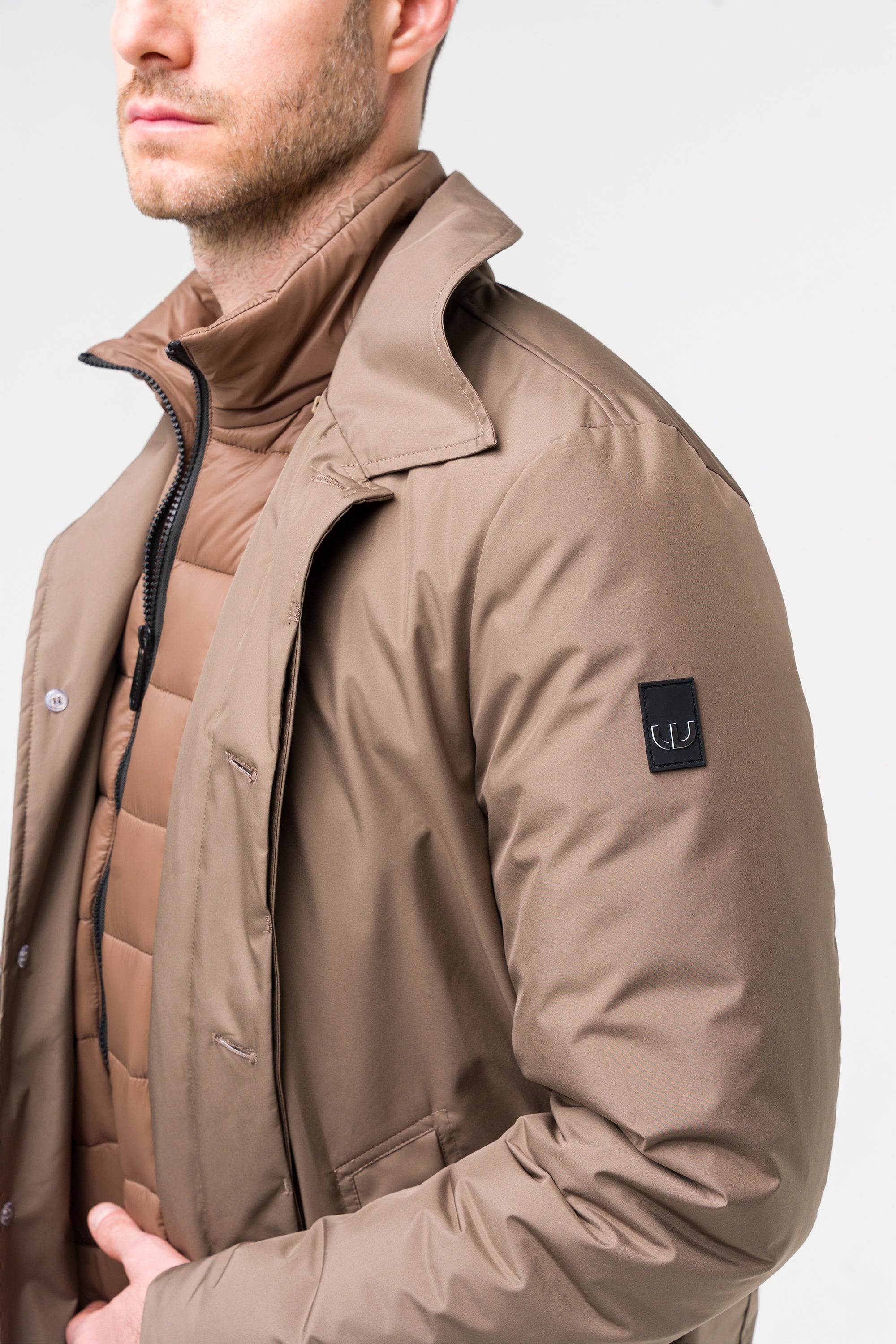 Trench imbottito con gilet staccabile